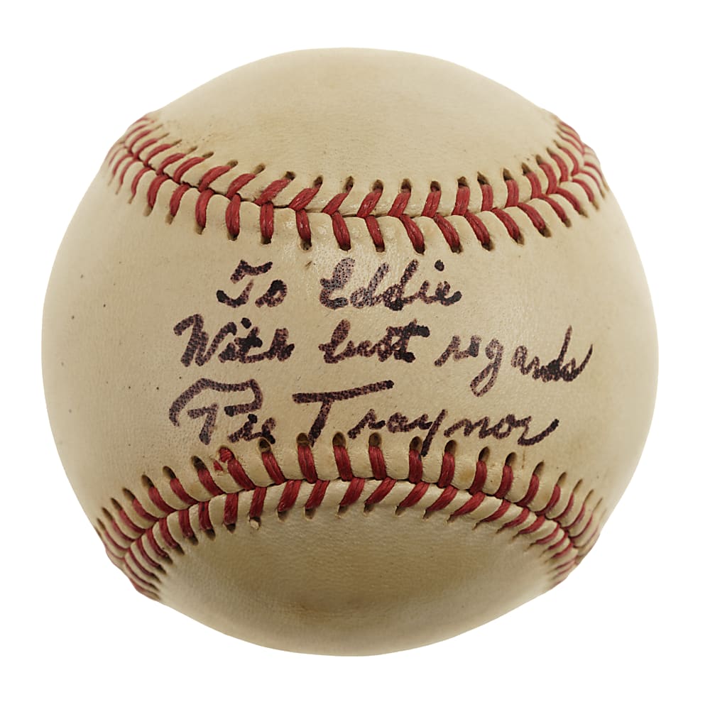 Pie Traynor Single-Signed Baseball - PSA/DNA
