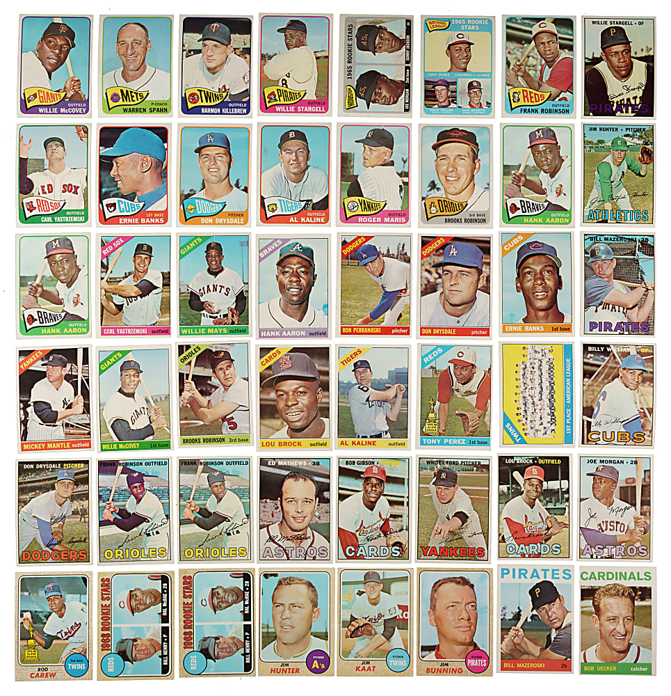 1964 to 1968 Topps Shoebox Collection (1,240) Including 81 Hall of Famers