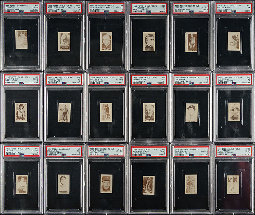 1956 Topps Hocus Focus Collection (44) Including 22 PSA-Graded Cards