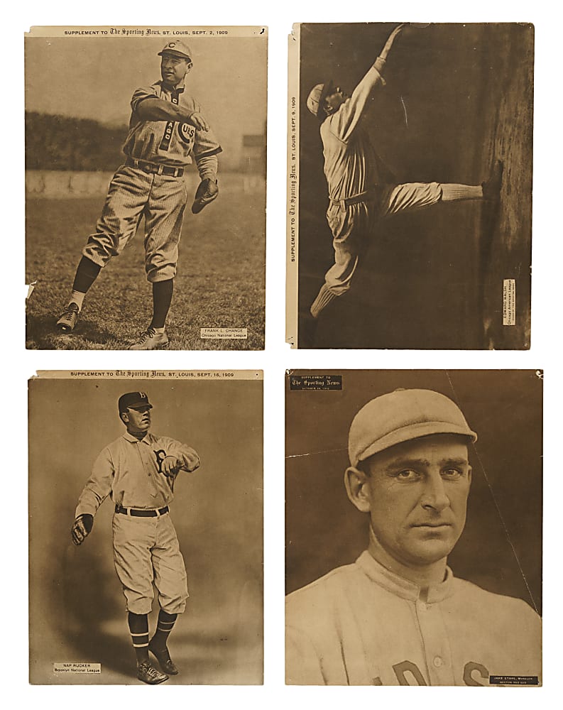 1909-1913 M101-2 Sporting News Supplements Collection (13) Including Frank Chance and Ed Walsh