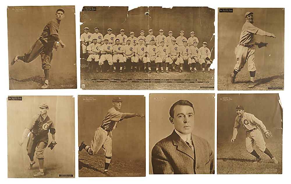 1909-1913 M101-2 Sporting News Supplements Collection (13) Including Frank Chance and Ed Walsh
