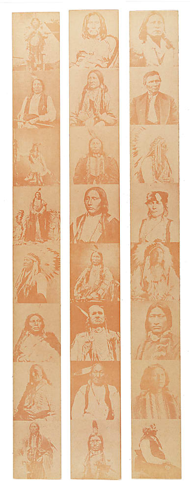 1930's R184-2 "Indian Chiefs" Complete Set (24) On Three Uncut Panels