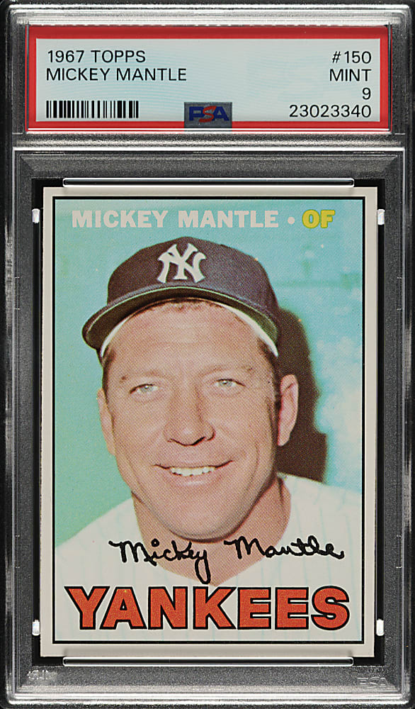 1967 Topps #150 Mickey Mantle PSA MINT 9