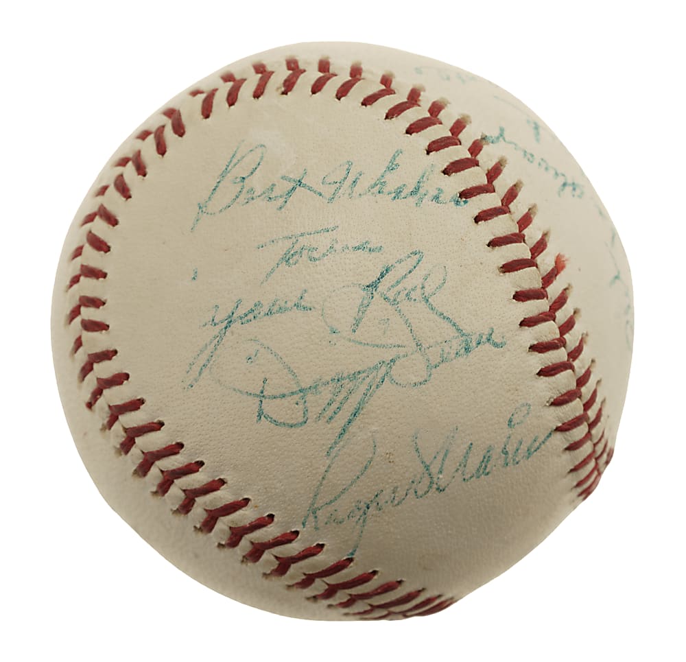 Mickey Mantle, Roger Maris, Dizzy Dean, and Elston Howard Multi-Signed Baseball - JSA