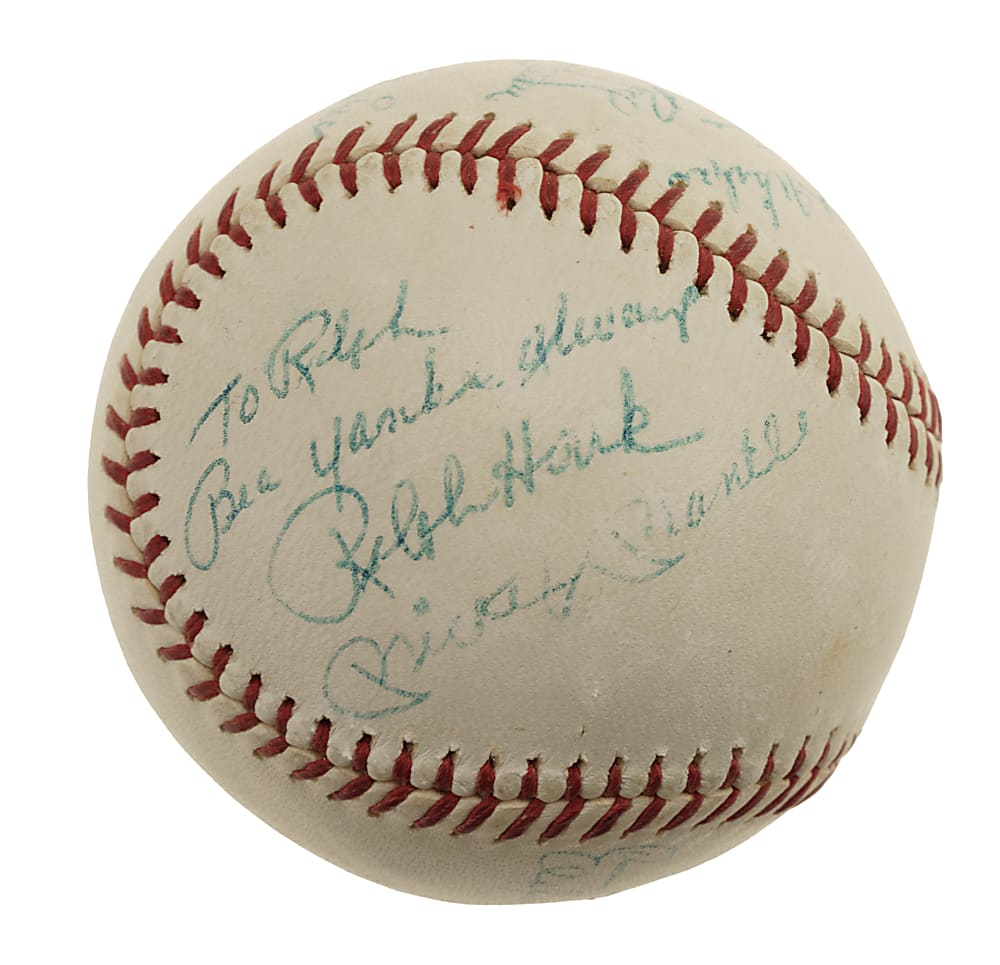 Mickey Mantle, Roger Maris, Dizzy Dean, and Elston Howard Multi-Signed Baseball - JSA