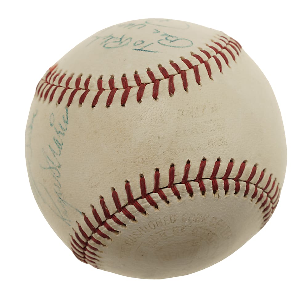 Mickey Mantle, Roger Maris, Dizzy Dean, and Elston Howard Multi-Signed Baseball - JSA