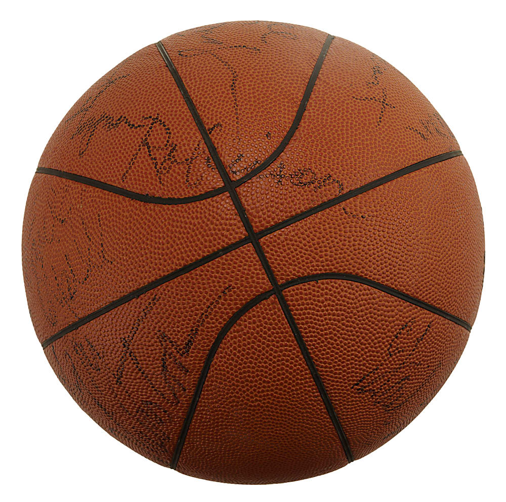 1972-1973 Los Angeles Lakers Western Conference Champions Team-Signed Basketball with Wilt Chamberlain and Jerry West - JSA