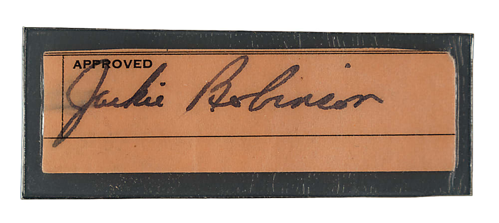Jackie Robinson Cut Signature (Laminated) - JSA