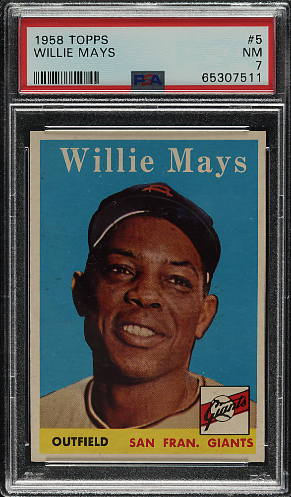 1958 Topps #5 Willie Mays PSA NM 7