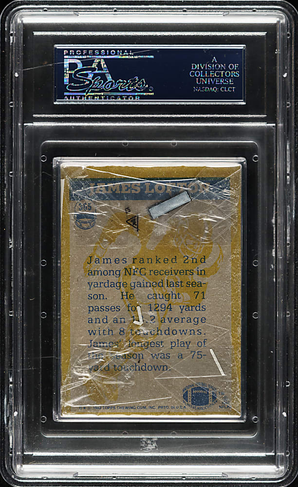 1982 Topps Football Unopened Cello Pack PSA MINT 9 - Lawrence Taylor Rookie on Top and James Lofton in Action on Back