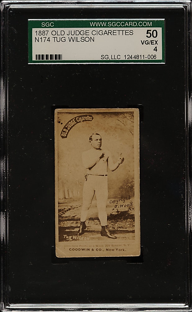 1887 N174 Old Judge Boxing Tug Wilson SGC VG/EX 50