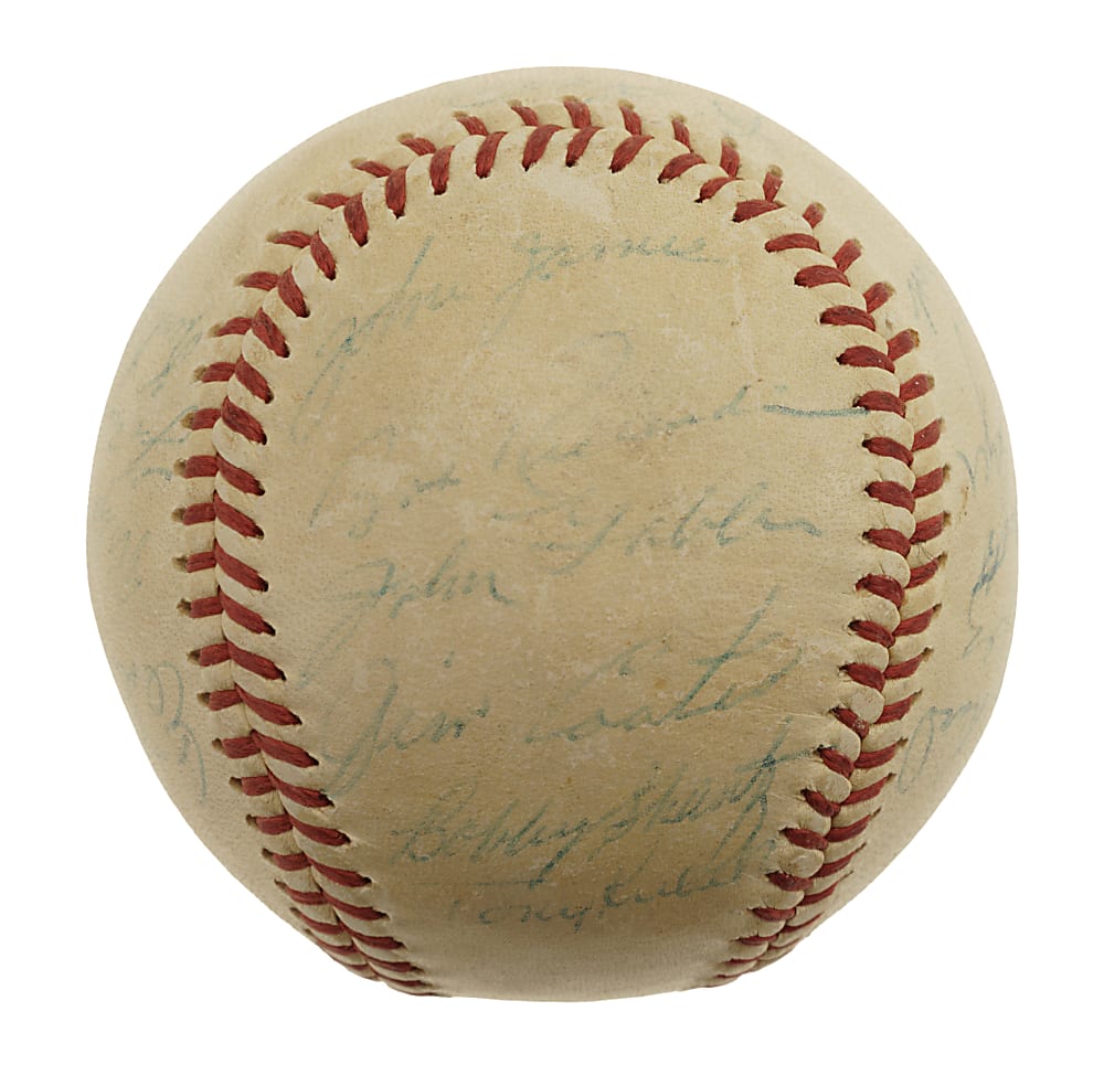 1960 New York Yankees American League Champions Team-Signed Baseball with Roger Maris - JSA