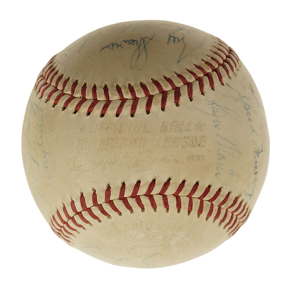 1960 New York Yankees American League Champions Team-Signed Baseball with Roger Maris - JSA