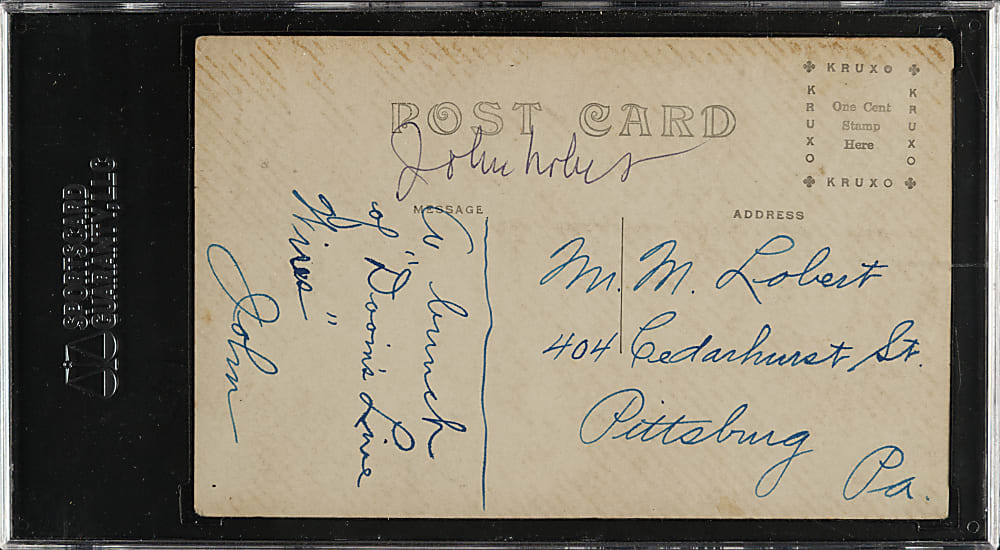 1911 Philadelphia Phillies Real-Photo Postcard with Grover Alexander SGC POOR 10