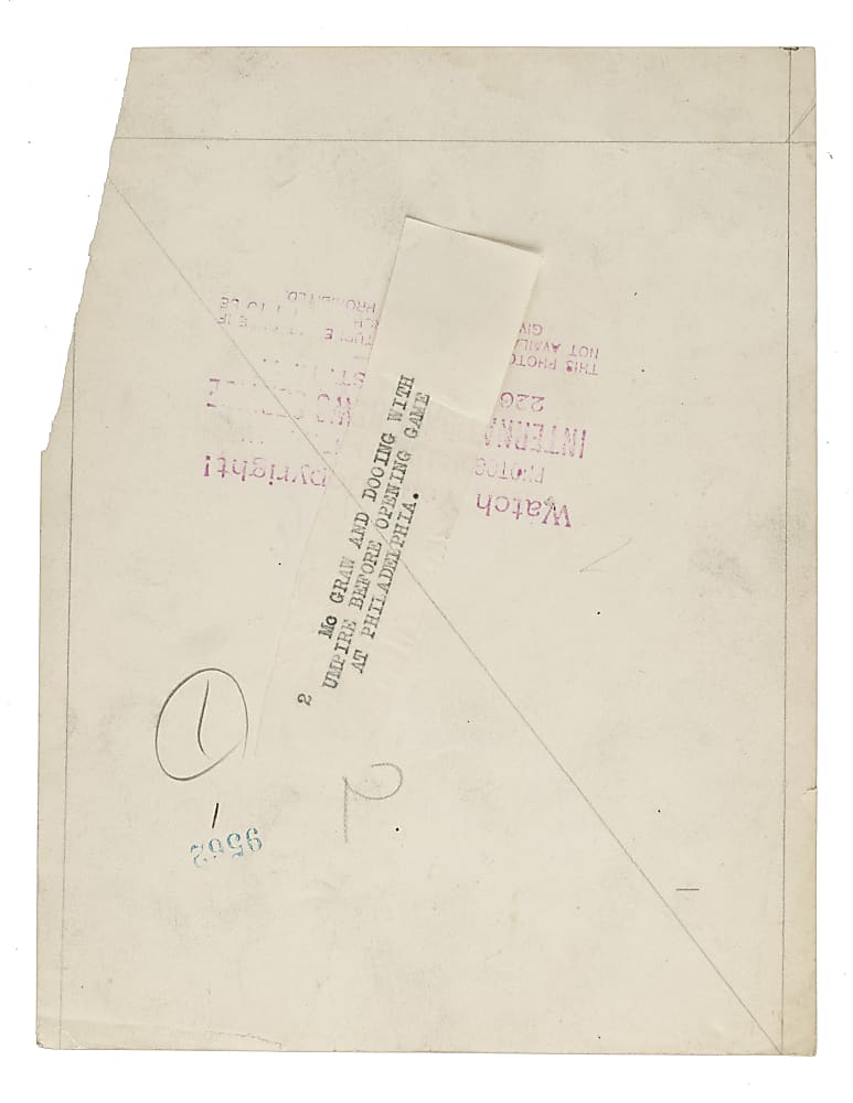 Circa 1910s John McGraw Original International News Service Photograph PSA/DNA Type I