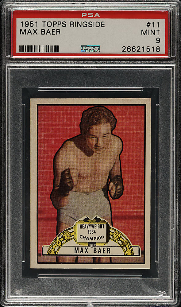 1951 Topps Ringside Boxing #11 Max Baer PSA MINT 9 - Highest Graded!