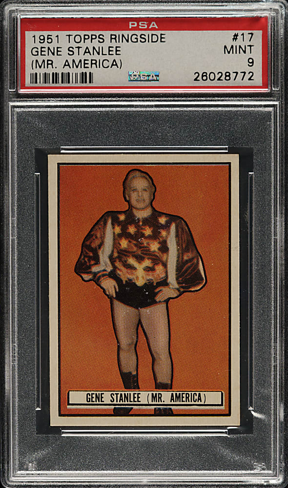 1951 Topps Ringside Boxing #17 Gene Stanlee (Mr. America) PSA MINT 9 - Highest Graded!