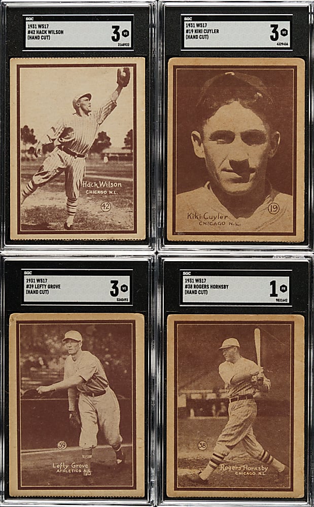1931 W517 SGC-Graded Collection (12) Including Lefty Grove and Rogers Hornsby