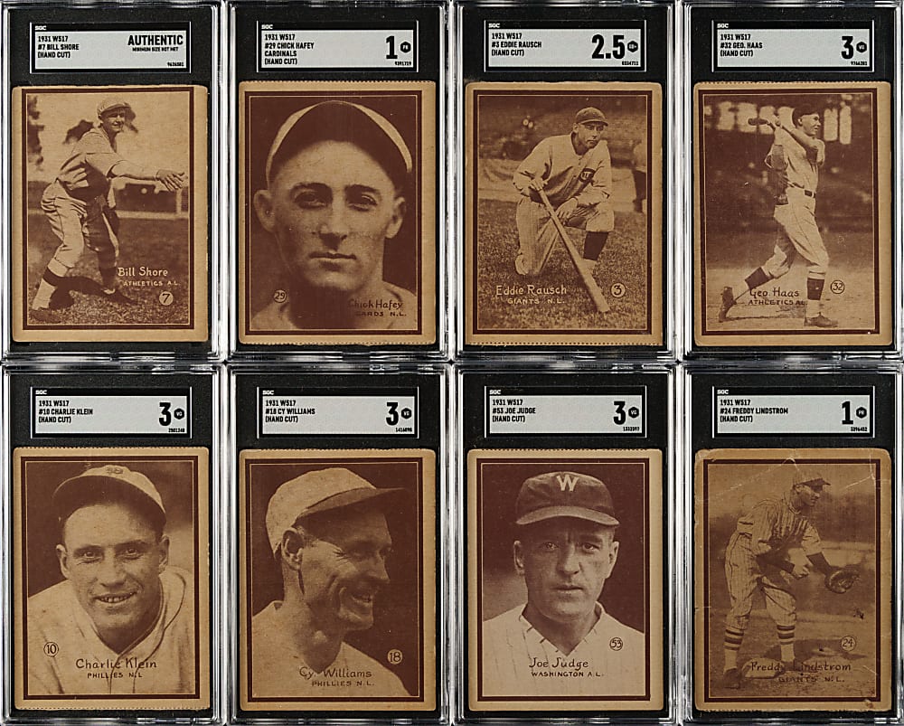 1931 W517 SGC-Graded Collection (12) Including Lefty Grove and Rogers Hornsby