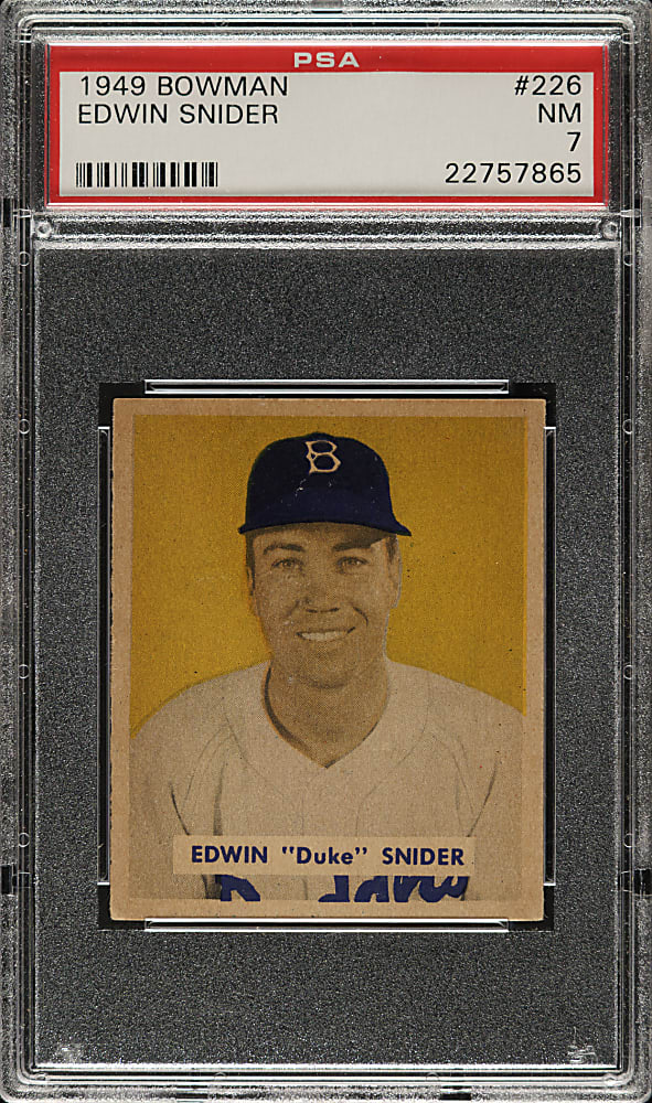 1949 Bowman #226 Duke Snider Rookie PSA NM 7