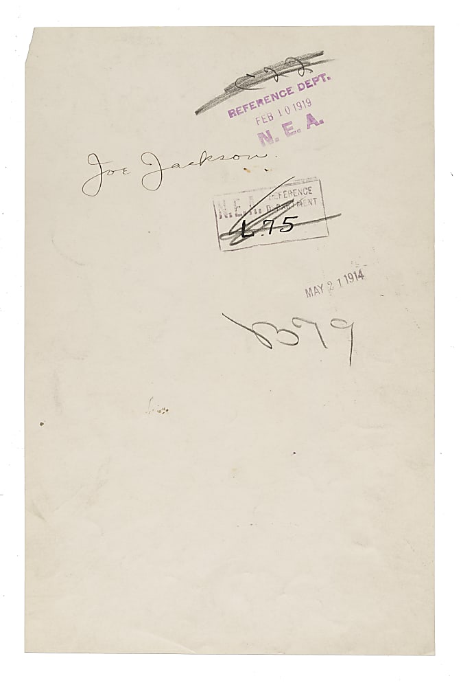 Circa 1910s Joe Jackson Original Newspaper Enterprise Association Photograph PSA/DNA Type I