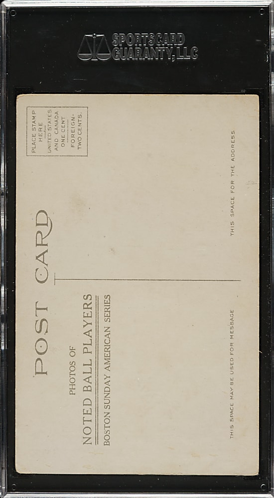 1912 Boston American Series Red Sox Postcard Tris Speaker SGC GOOD 2