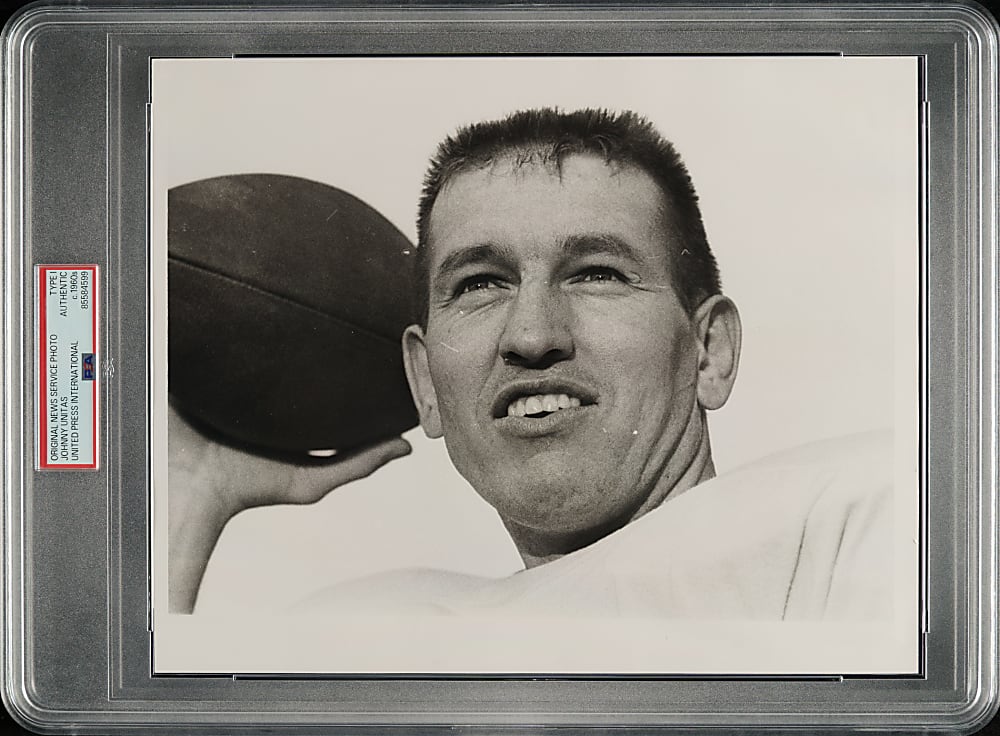 Circa 1960s Johnny Unitas Original United Press International Photograph PSA/DNA Type I