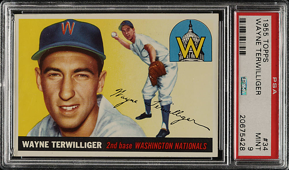 1955 Topps #34 Wayne Terwilliger PSA MINT 9