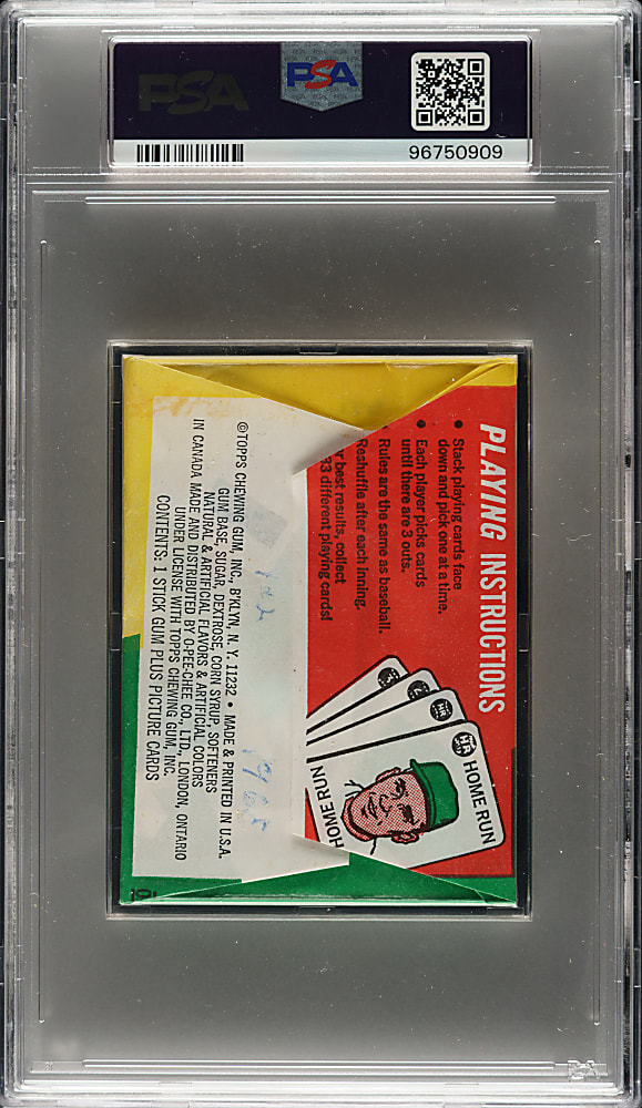 1968 Topps Second Series Unopened Wax Pack PSA EX-MT 6 - Nolan Ryan Rookie Series!