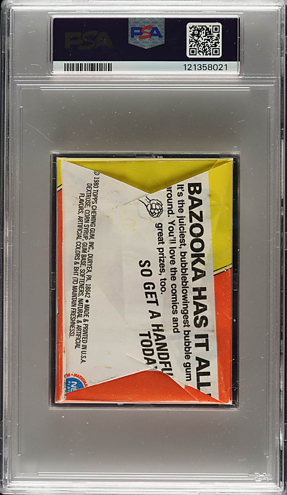 1980-1981 Topps Basketball Unopened Wax Pack PSA EX-MT 6 - Julius Erving/Bridgeman/Sobers on Back