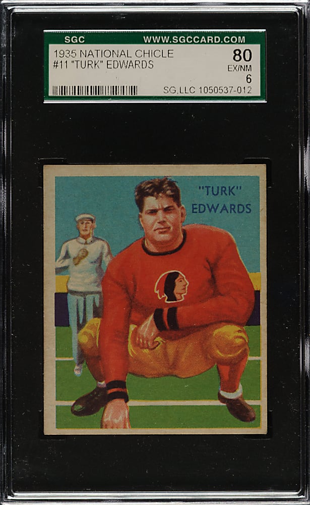1935 R331 National Chicle Football #11 Turk Edwards Rookie SGC EX/NM 80