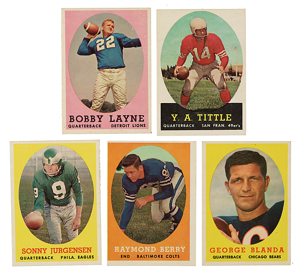 1958 Topps Football Complete Set (132) Including #62 Jim Brown Rookie SGC EX+ 5.5