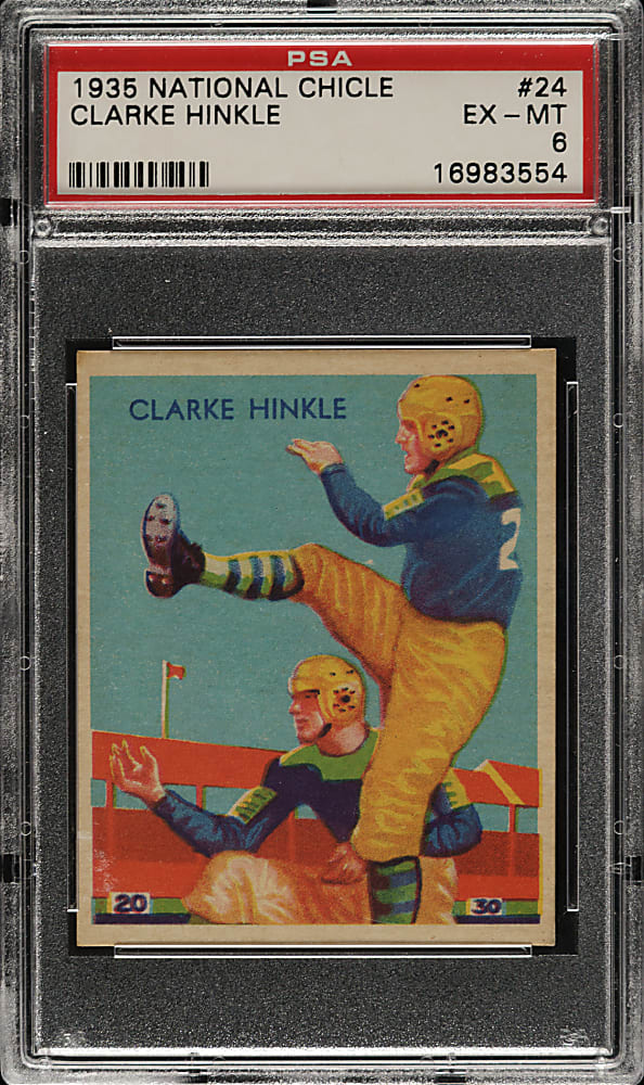 1935 R331 National Chicle Football #24 Clarke Hinkle Rookie PSA EX-MT 6