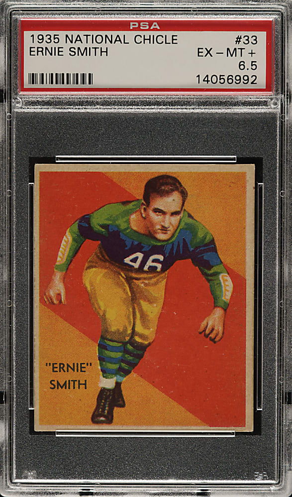 1935 R331 National Chicle Football #33 Ernie Smith High Number PSA EX-MT+ 6.5