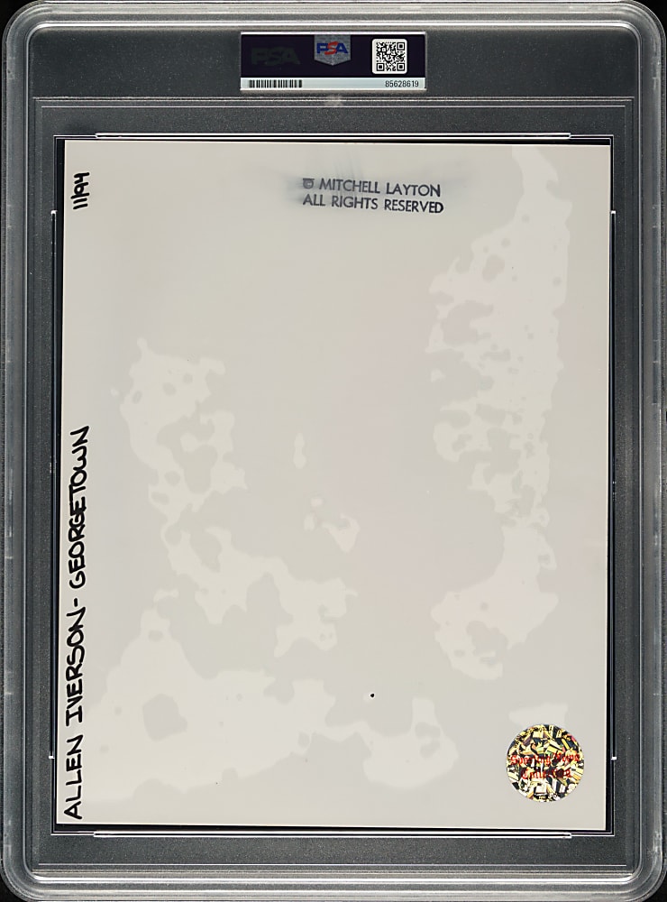 Circa 1994 Allen Iverson Georgetown Original Mitchell Layton Photograph PSA/DNA Type I