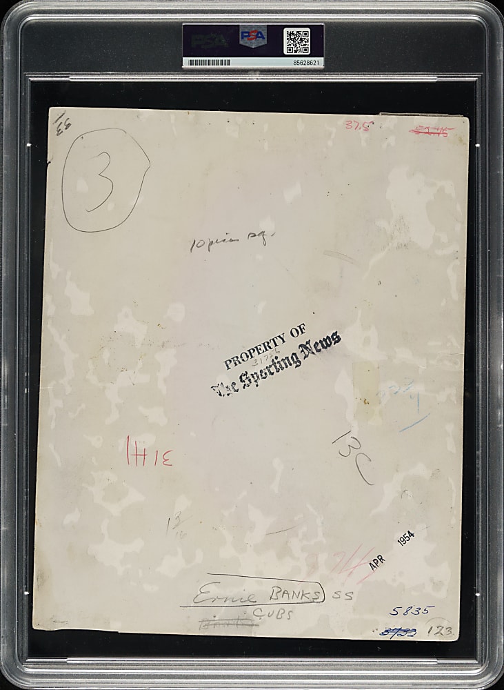 1954 Ernie Banks Original The Sporting News Photograph PSA/DNA Type I - Rookie Image!