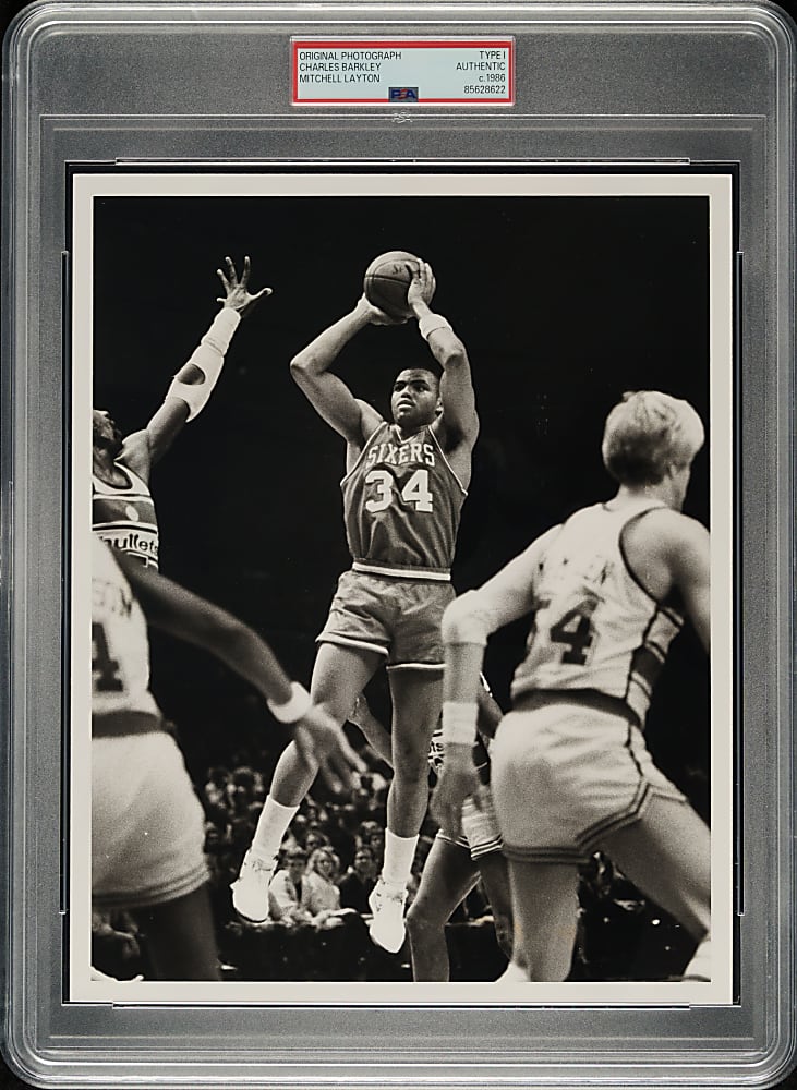 Circa 1986 Charles Barkley Original Mitchell Layton Photograph PSA/DNA Type I