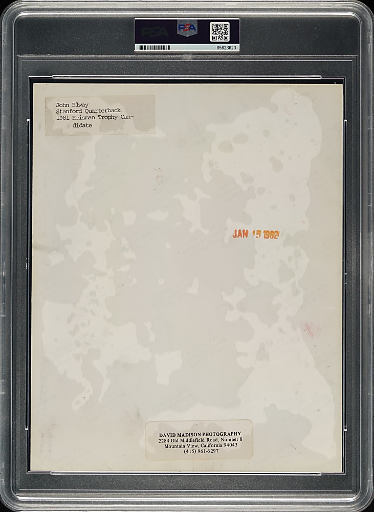 1981 John Elway Stanford Original David Madison Photograph PSA/DNA Type I