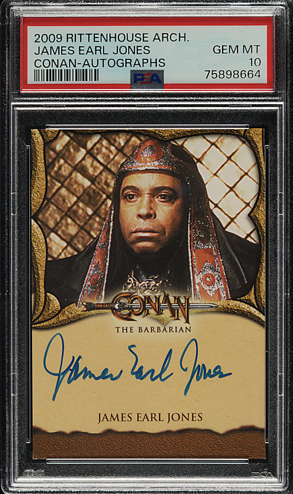 2009 Rittenhouse "Conan The Barbarian" Autographs James Earl Jones PSA GEM MINT 10