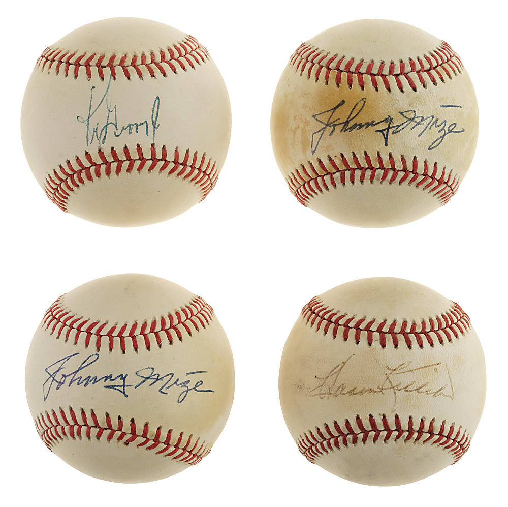 Hall of Fame Single-Signed Baseball Collection (8) Including Hank Aaron and Ken Griffey Jr.