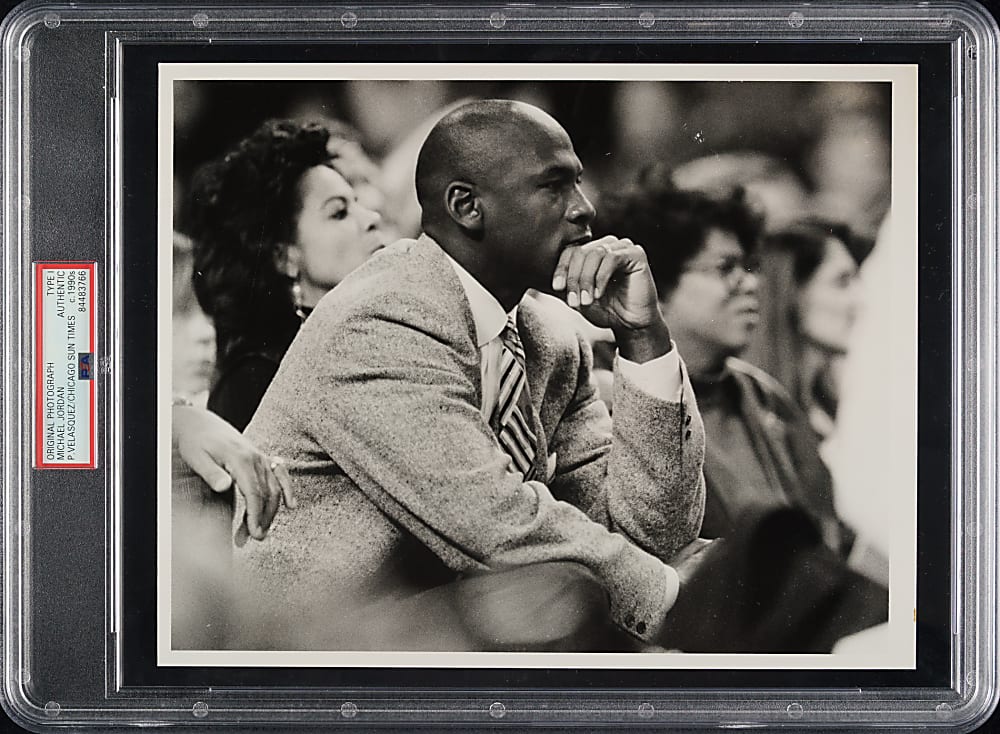 Circa 1990s Michael Jordan Original Phil Velasquez Chicago Sun Times Photograph PSA/DNA Type I