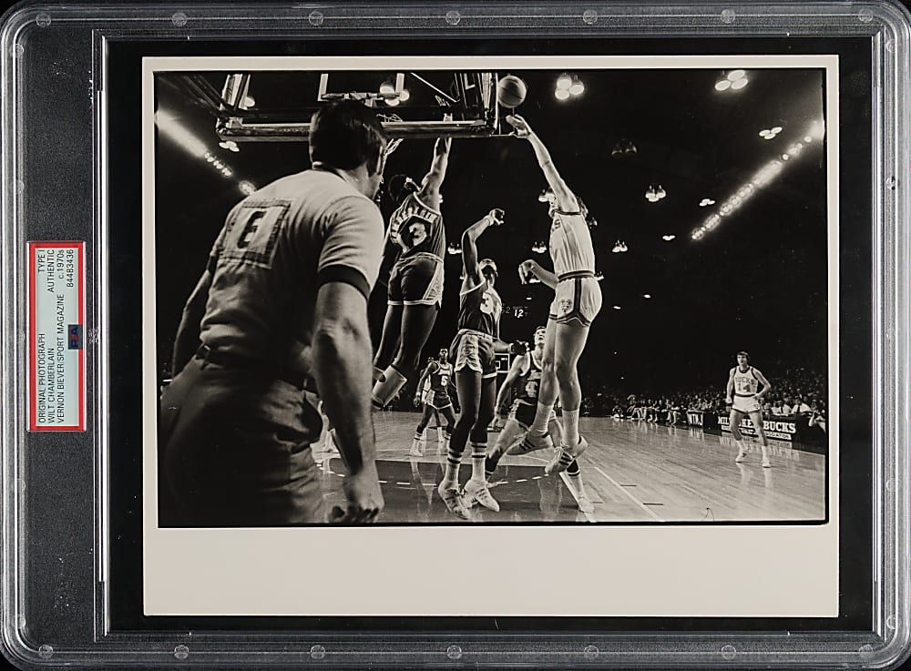 Circa 1970s Wilt Chamberlain Original Vernon Biever Sport Magazine Photograph PSA/DNA Type I