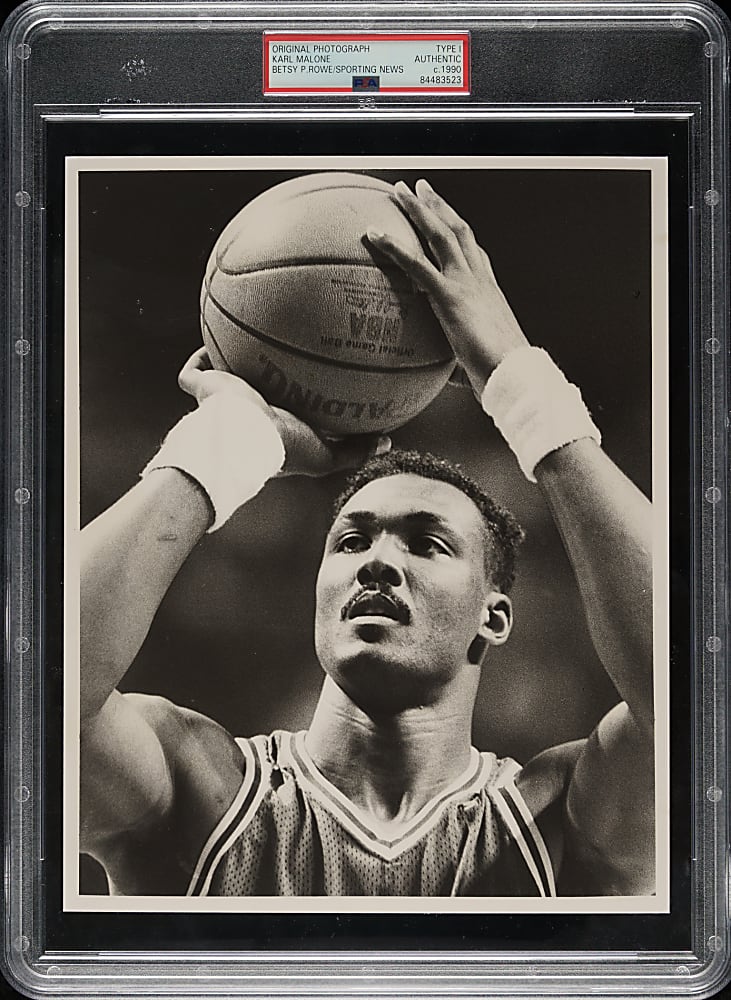 Circa 1990s Karl Malone Original Betsy P. Rowe Sporting News Photograph PSA/DNA Type I