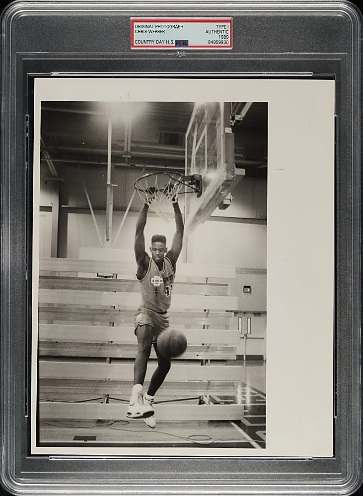 1989 Chris Webber Country Day High School Original Photograph PSA/DNA Type I