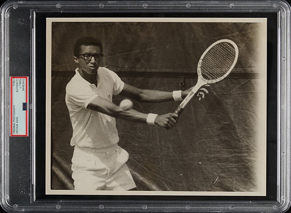 Circa 1960s Arthur Ashe Original Photograph PSA/DNA Type I