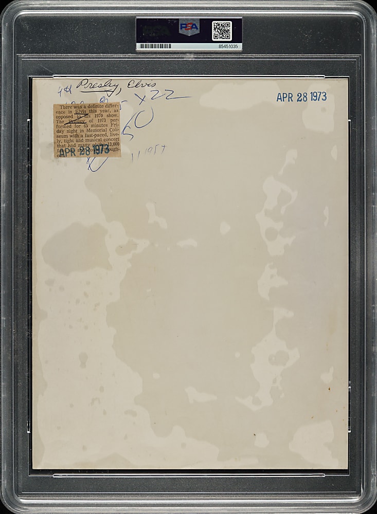 1973 Elvis Presley Original Photograph PSA/DNA Type I