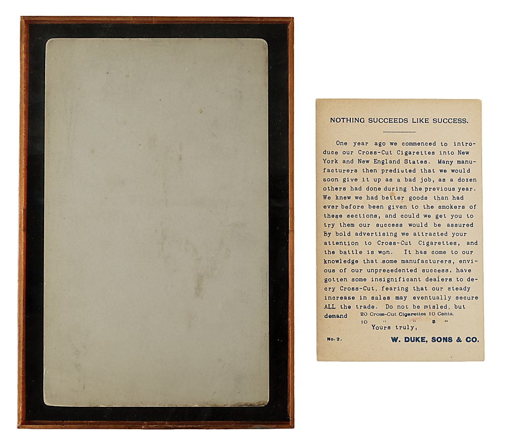 Circa 1880s Allen & Ginter and Duke & Sons Actress Cabinet Pair