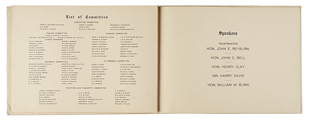 1910 Philadelphia Athletics Championship Dinner Program