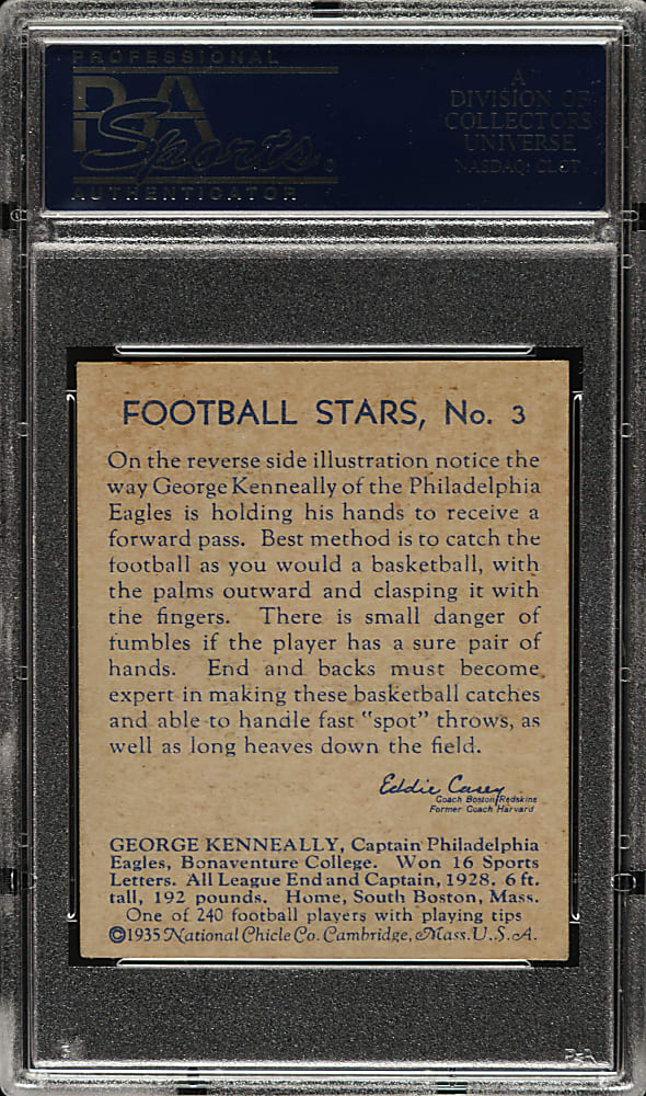 1935 R331 National Chicle Football #3 George Kenneally PSA EX 5