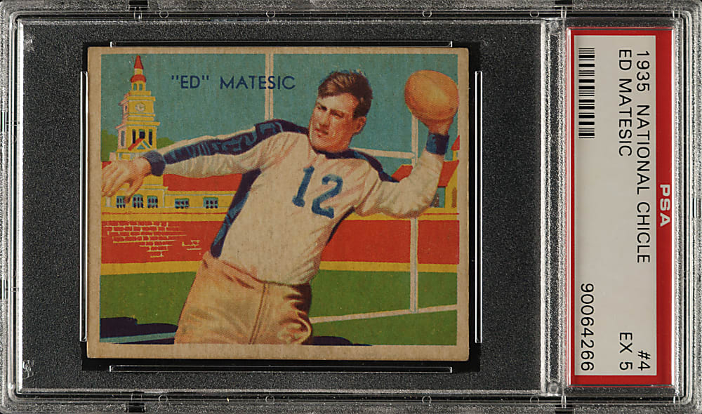 1935 R331 National Chicle Football #4 Ed Matesic PSA EX 5